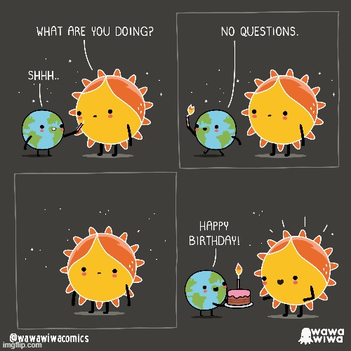 image tagged in earth,sun,candle,fire,birthday,birthday cake | made w/ Imgflip meme maker