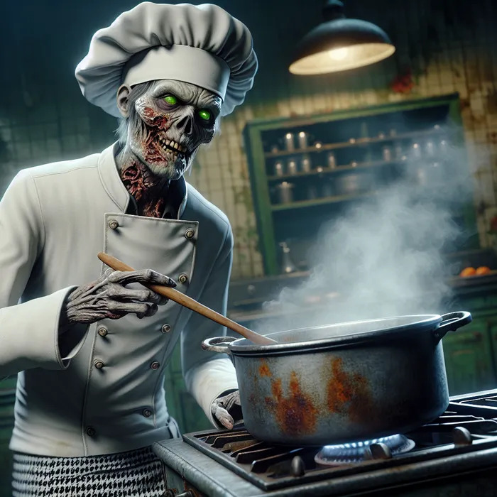 Zombie chef Blank Meme Template