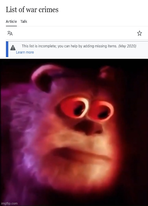 You can help by expanding it | image tagged in monster inc | made w/ Imgflip meme maker