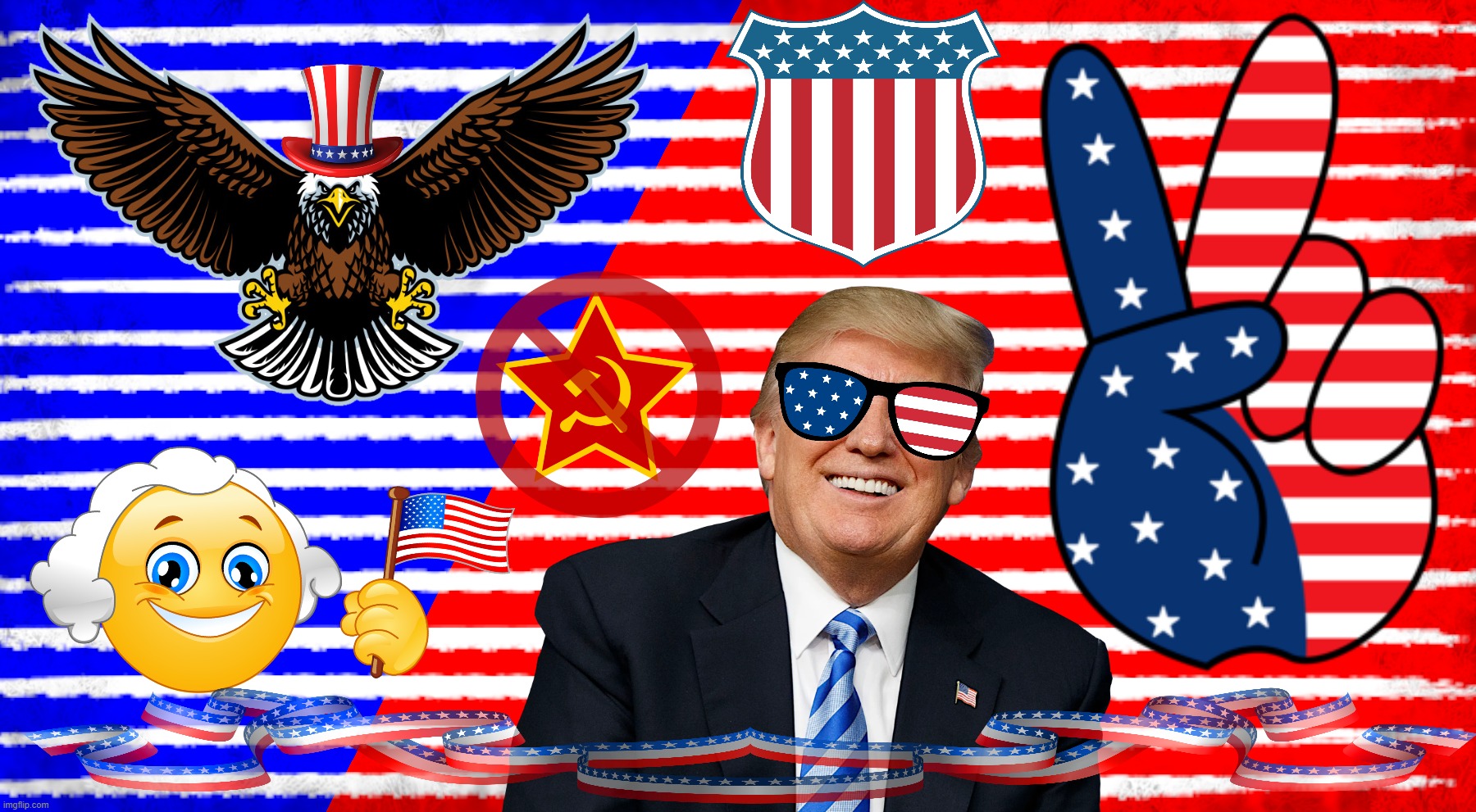 PEACEFUL & PATRIOTIC JOY | image tagged in trump,america,american,usa,patriot,patriotic | made w/ Imgflip meme maker