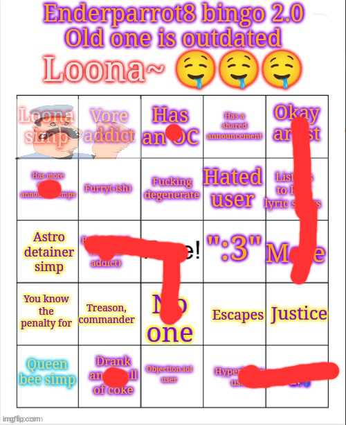 Enderparrot8 bingo 2.0 | image tagged in enderparrot8 bingo 2 0 | made w/ Imgflip meme maker