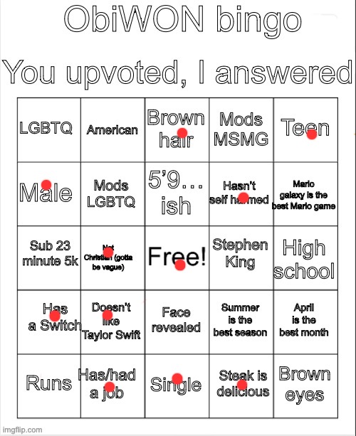 I was pretty close | image tagged in obiwon bingo | made w/ Imgflip meme maker