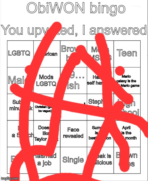 Ggghhhh | image tagged in obiwon bingo | made w/ Imgflip meme maker