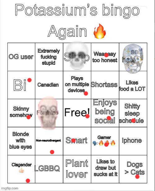 ts goofy af  :skull | image tagged in potassium bingo v4 | made w/ Imgflip meme maker