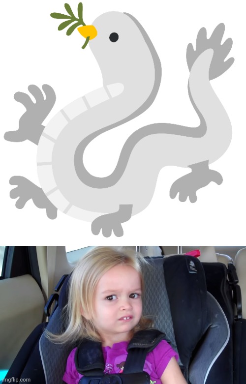 Google's custom emojis are weird... | image tagged in girl in car seat | made w/ Imgflip meme maker