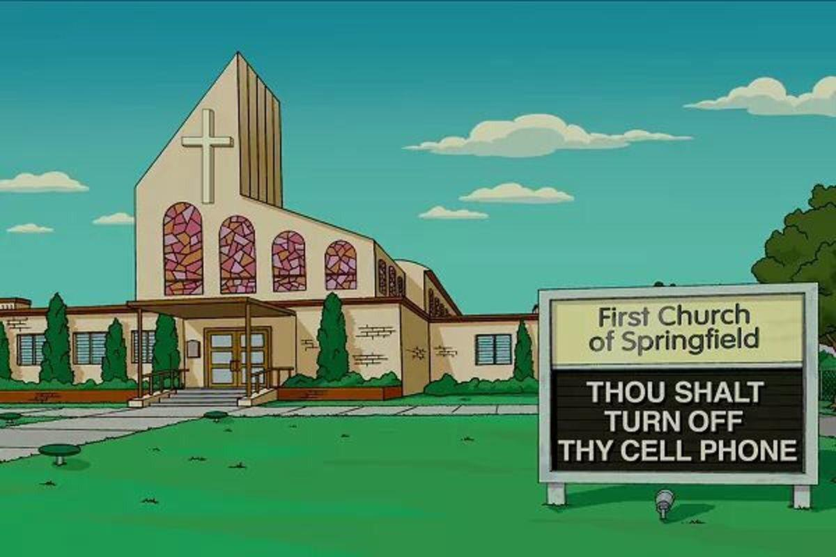 First Church Of Springfield Blank Meme Template