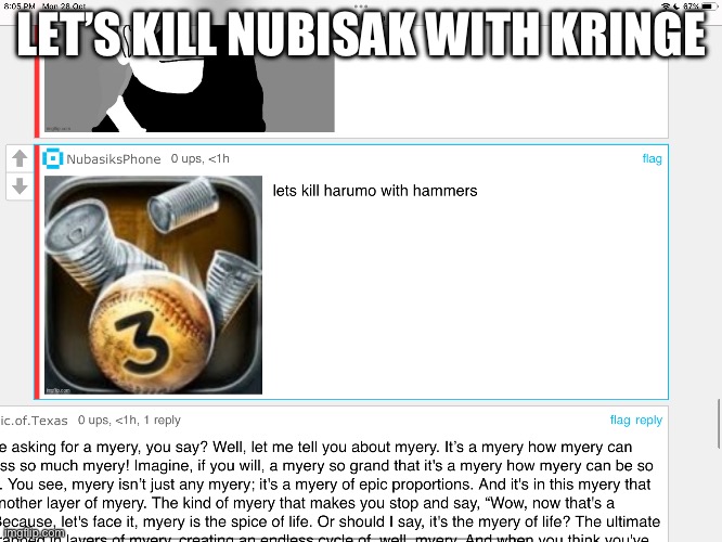 Kill him | LET’S KILL NUBISAK WITH KRINGE | image tagged in kill | made w/ Imgflip meme maker