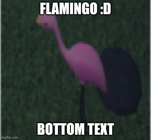 Flamingo | Project: SCP | FLAMINGO :D; BOTTOM TEXT | image tagged in flamingo project scp | made w/ Imgflip meme maker