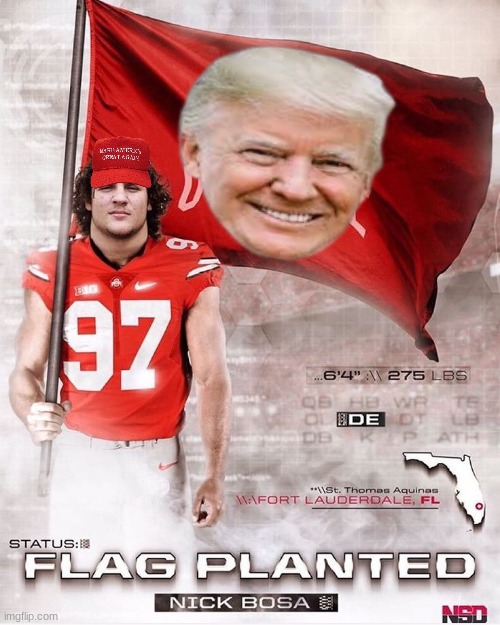 Nick Bosa MAGA meme | image tagged in donald trump,maga,hahaha,memes,nfl memes,college football | made w/ Imgflip meme maker