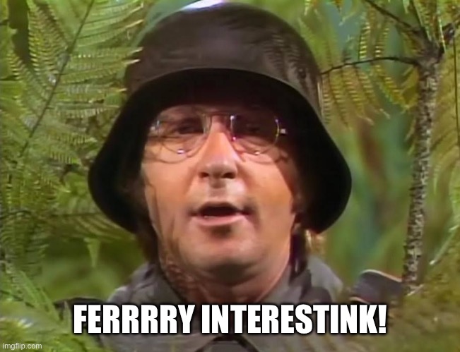 Arte Johnson | FERRRRY INTERESTINK! | image tagged in arte johnson | made w/ Imgflip meme maker