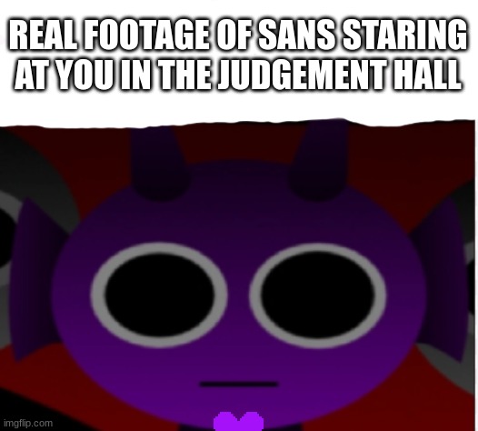 I didn't hide this one well :/ | REAL FOOTAGE OF SANS STARING AT YOU IN THE JUDGEMENT HALL | image tagged in essessessessesess | made w/ Imgflip meme maker