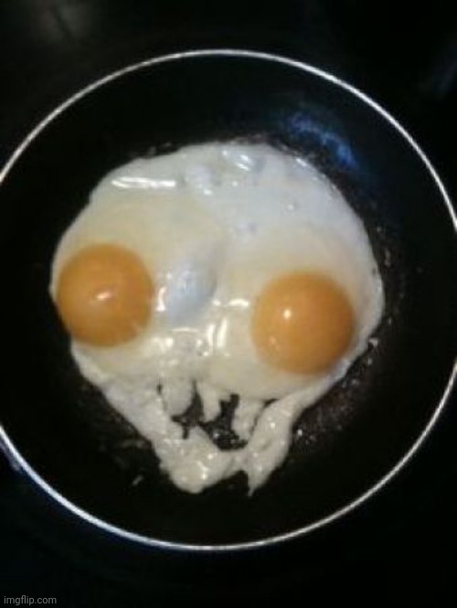 fried egg skull | image tagged in fried egg skull | made w/ Imgflip meme maker