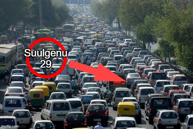 Suulgenu 29 | Suulgenu 29 | image tagged in traffic | made w/ Imgflip meme maker