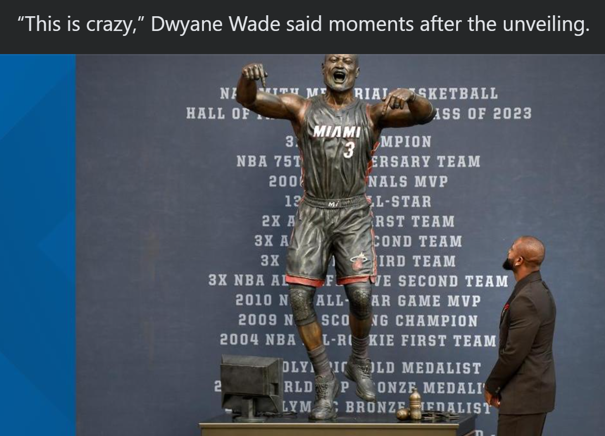 Dwyane Wade statue Blank Meme Template