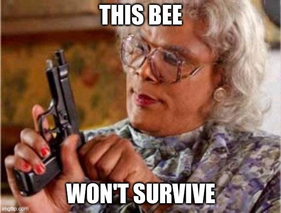 Madea | THIS BEE WON'T SURVIVE | image tagged in madea | made w/ Imgflip meme maker