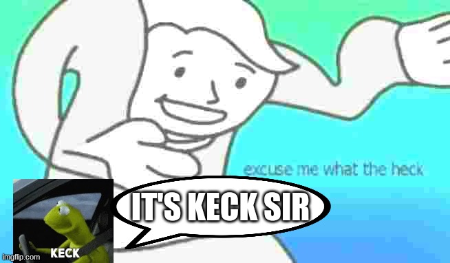 IDK what this is | IT'S KECK SIR | image tagged in excuse me what the heck | made w/ Imgflip meme maker