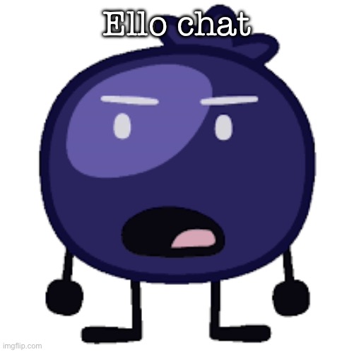 Displeased blueberry | Ello chat | image tagged in displeased blueberry | made w/ Imgflip meme maker