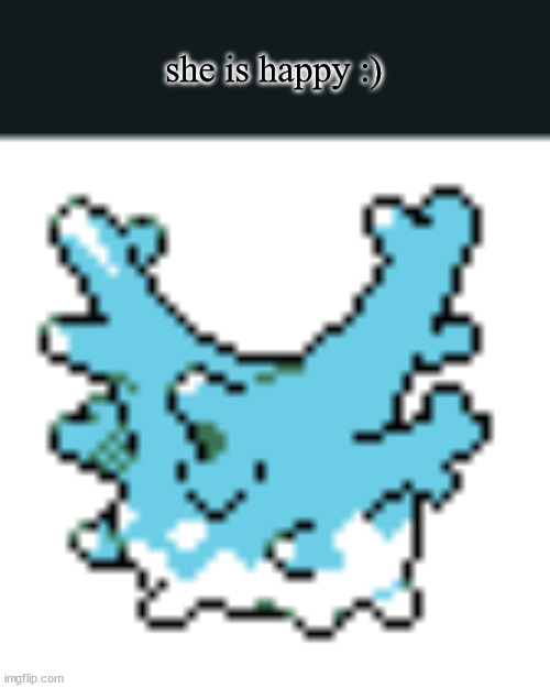 happy corsola | she is happy :) | image tagged in happy corsola | made w/ Imgflip meme maker