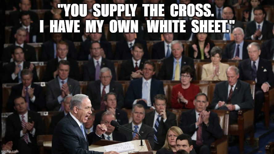 Bring Your Own Sheet | "YOU  SUPPLY  THE  CROSS.  I  HAVE  MY  OWN   WHITE  SHEET." | image tagged in ku klux klan | made w/ Imgflip meme maker