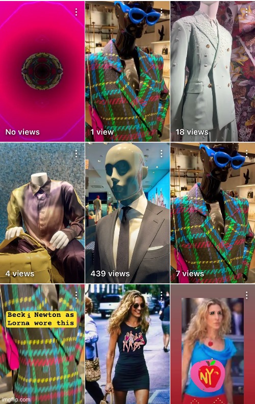 Big Apple Kollage | image tagged in fashion,bergdorf goodman,sarah jessica parker,big apple,kollage,brian einersen | made w/ Imgflip meme maker