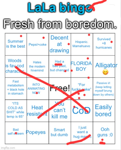 Another LaLa bingo | image tagged in another lala bingo | made w/ Imgflip meme maker