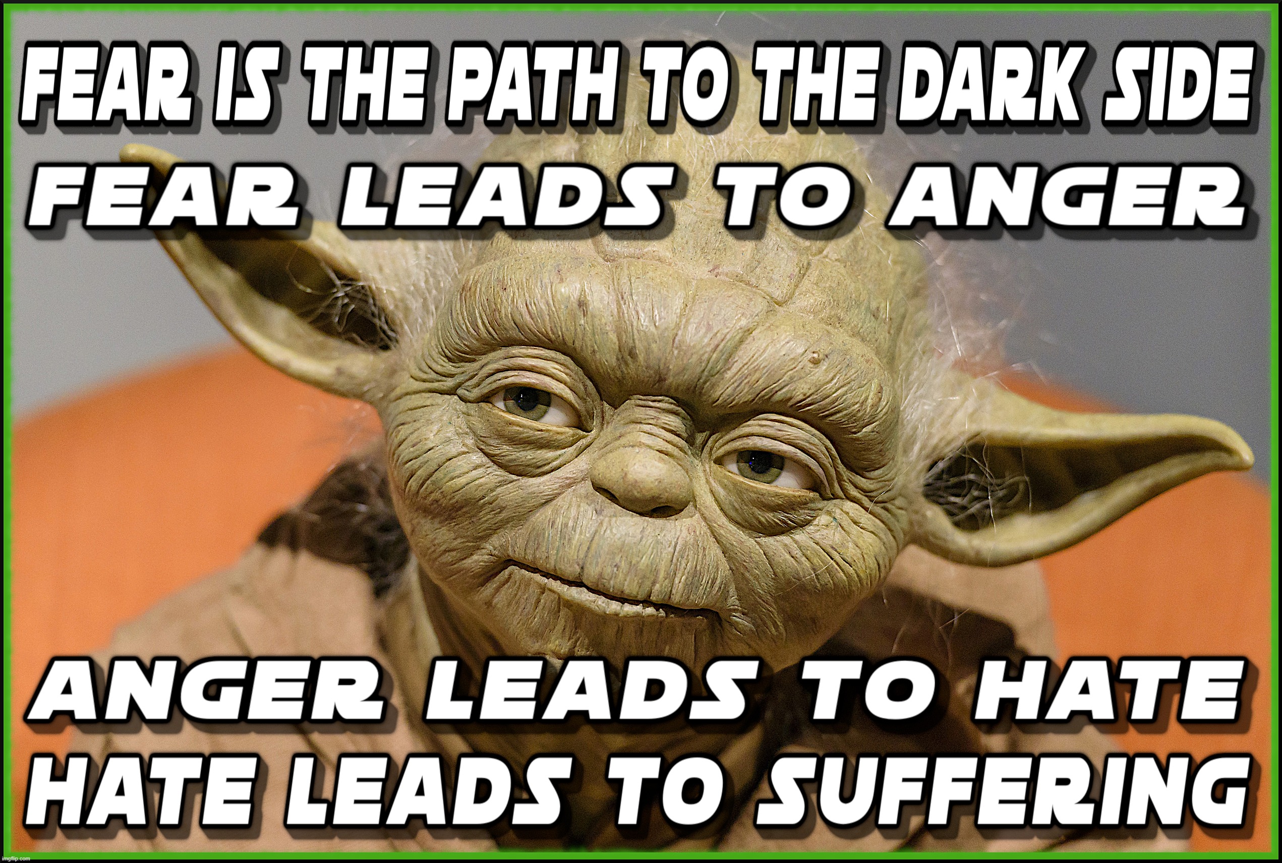 YODA VOTES FOR KINDNESS,MERCY,UNDERSTANDING | image tagged in dark side,fear,anger,hate,suffering,yoda | made w/ Imgflip meme maker