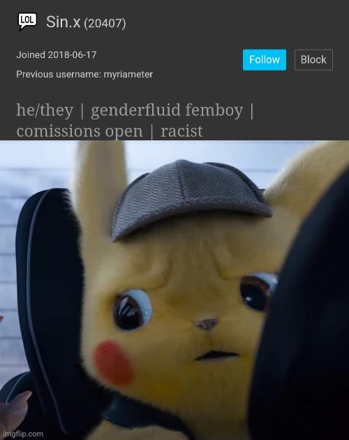 image tagged in unsettled detective pikachu | made w/ Imgflip meme maker