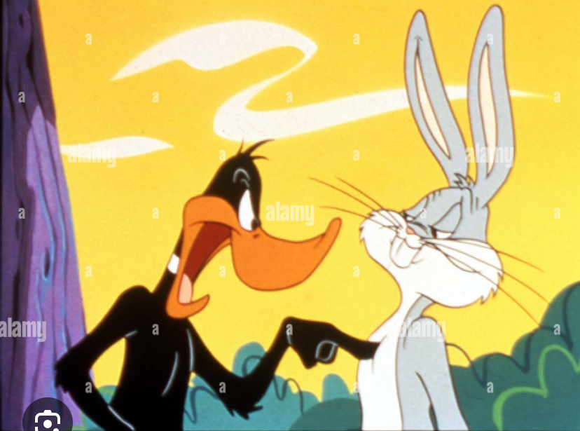 DAFFY BUGS BUNNY IN YOUR FACE LOVE EV Blank Meme Template