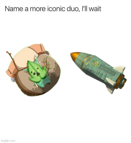 Only people who play or like Loz will get this | image tagged in name a more iconic duo i'll wait | made w/ Imgflip meme maker