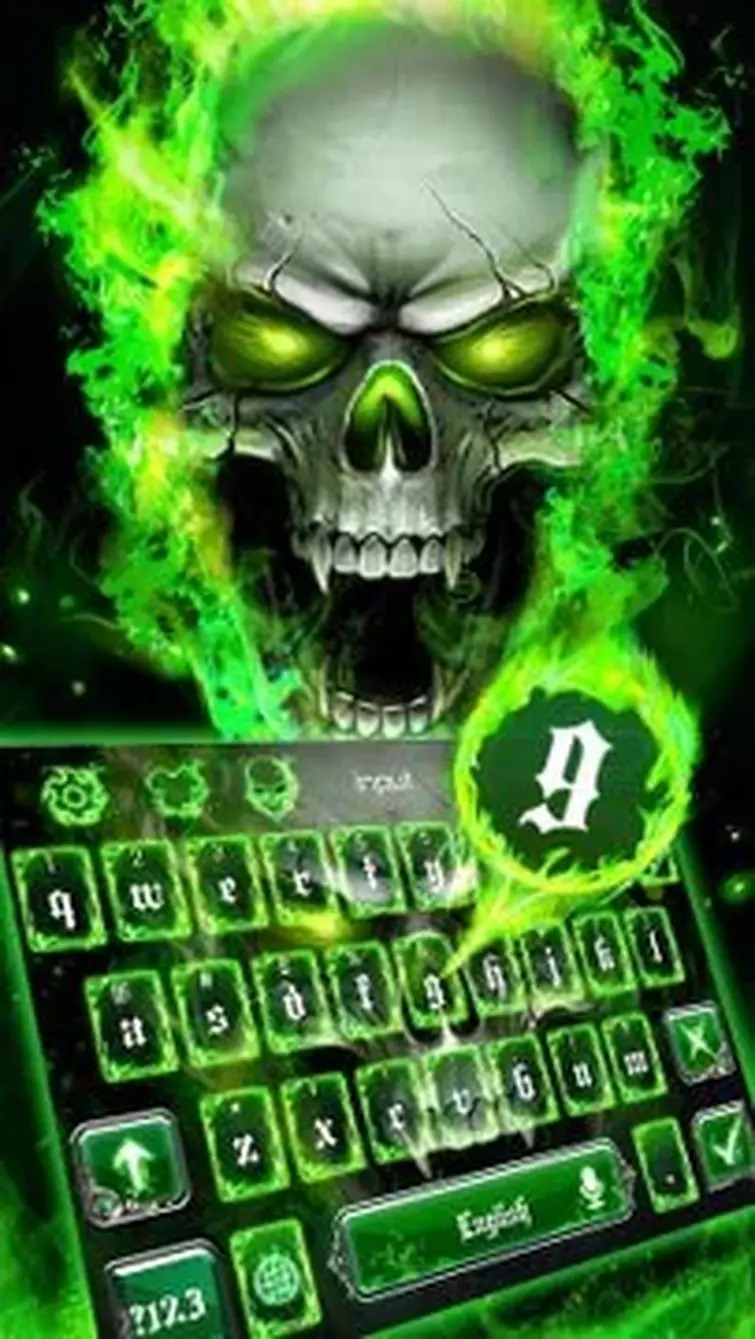 Evil skeleton next to a keyboard with the highlighted "g" key Blank Meme Template