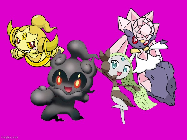 The 4 Mythicals.mp3 | image tagged in the 4 mythicals,kage and melody,chip and kessho | made w/ Imgflip meme maker