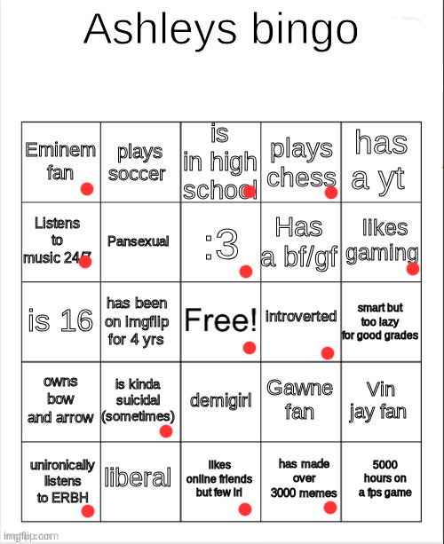 No bingo | image tagged in ashley's bingo | made w/ Imgflip meme maker