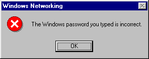 Windows 95 password warning Blank Meme Template