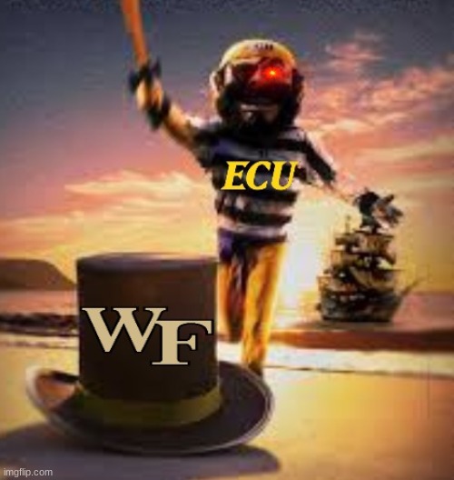 ECU vs Wake Forest meme | image tagged in memes,sports,college football,hahaha,funny memes,pirate | made w/ Imgflip meme maker