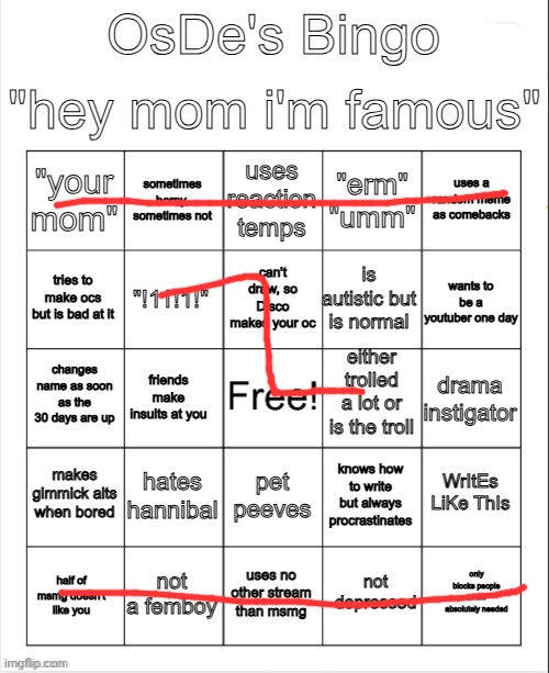 my little sweet sugar pancake's bingo | made w/ Imgflip meme maker