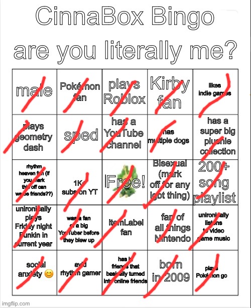 too easy give me another | image tagged in cinnabox bingo | made w/ Imgflip meme maker