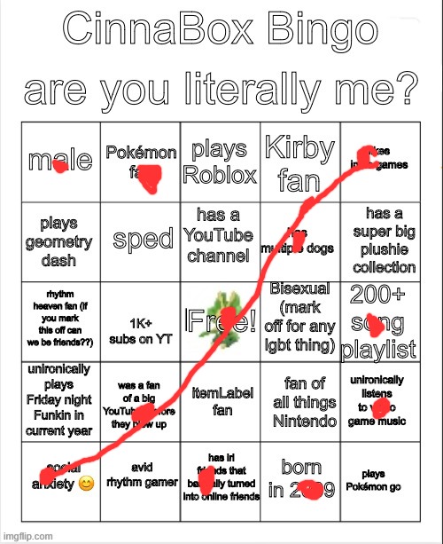 CinnaBox Bingo | image tagged in cinnabox bingo | made w/ Imgflip meme maker
