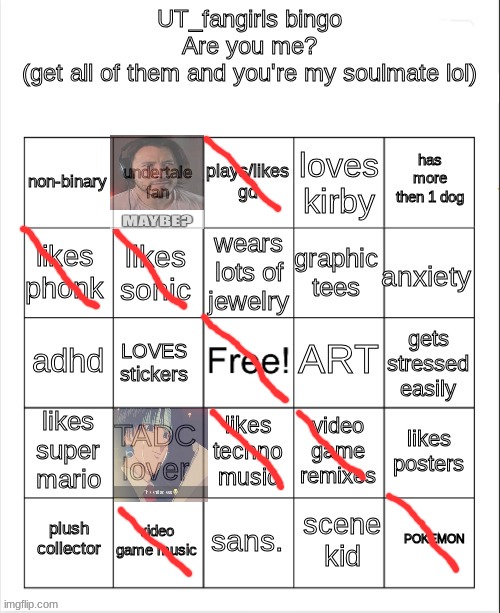 UT_fangirls bingo | image tagged in ut_fangirls bingo | made w/ Imgflip meme maker