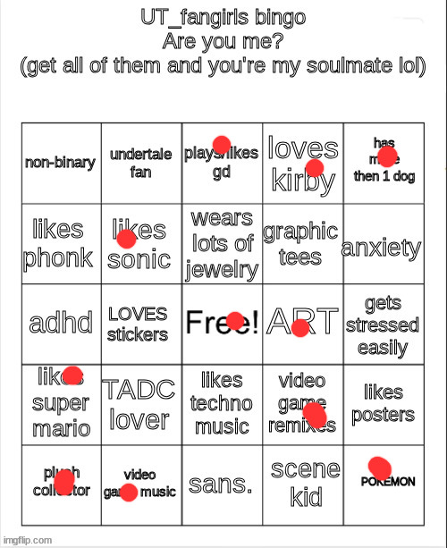 if i was nb i'd have a fucking bingo | image tagged in ut_fangirls bingo | made w/ Imgflip meme maker