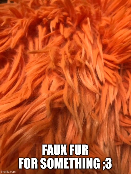 FAUX FUR FOR SOMETHING ;3 | made w/ Imgflip meme maker