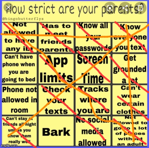 this makes sense | image tagged in how strict are your parents bingo | made w/ Imgflip meme maker