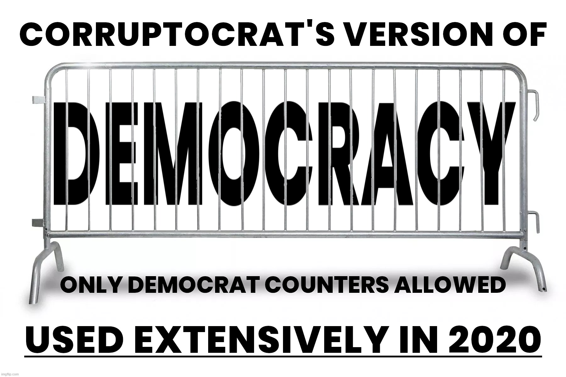 CORRUPOCRATIC 'DEMOCRACY' | image tagged in corruptocrat,democracy,democrat,counters,stalink,2020 | made w/ Imgflip meme maker