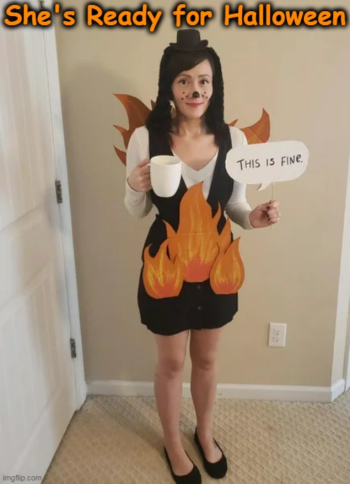 Trick OR Treat? | She's Ready for Halloween | image tagged in fun,funny,memes,happy halloween,trick or treat,dark | made w/ Imgflip meme maker