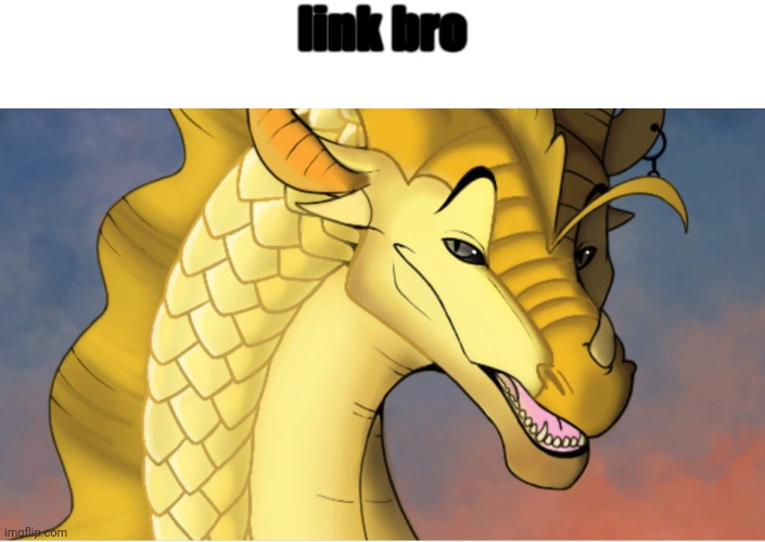 Wings of fire when "insert your meme" | link bro | image tagged in wings of fire when insert your meme | made w/ Imgflip meme maker