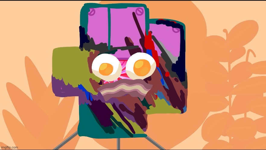 mechanical flower from the television series battle for dream island, covered in breakfast foods | image tagged in bfdi | made w/ Imgflip meme maker