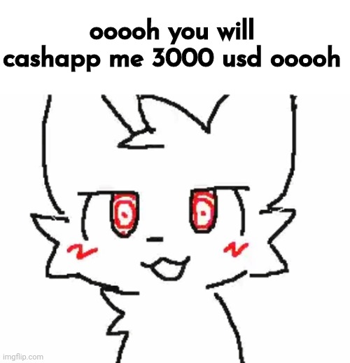Boykisser hypnotism | ooooh you will cashapp me 3000 usd ooooh | image tagged in boykisser hypnotism | made w/ Imgflip meme maker