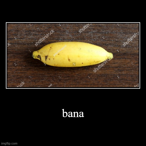 bana | bana | | image tagged in funny,demotivationals,memes | made w/ Imgflip demotivational maker