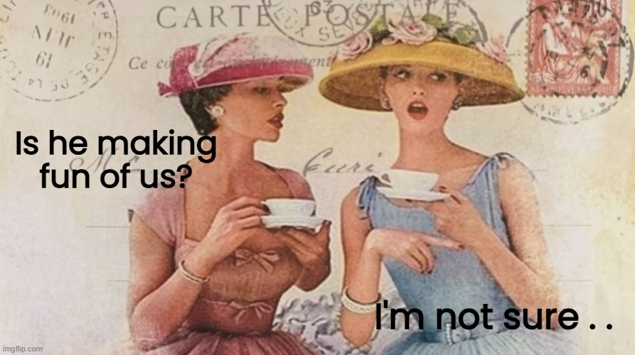 Is he making fun of us? I'm not sure . . | made w/ Imgflip meme maker