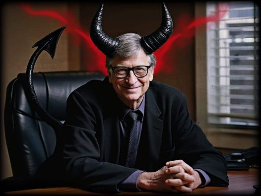 Bill Gates is the Devil Blank Meme Template