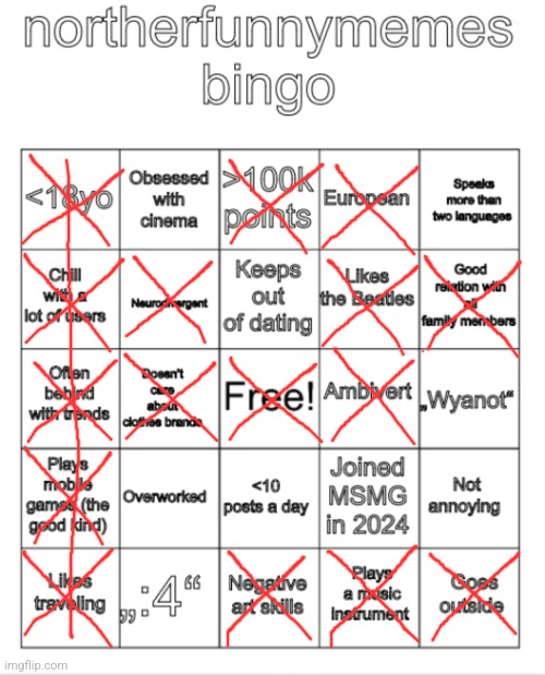 northerfunnymemes bingo | image tagged in northerfunnymemes bingo | made w/ Imgflip meme maker